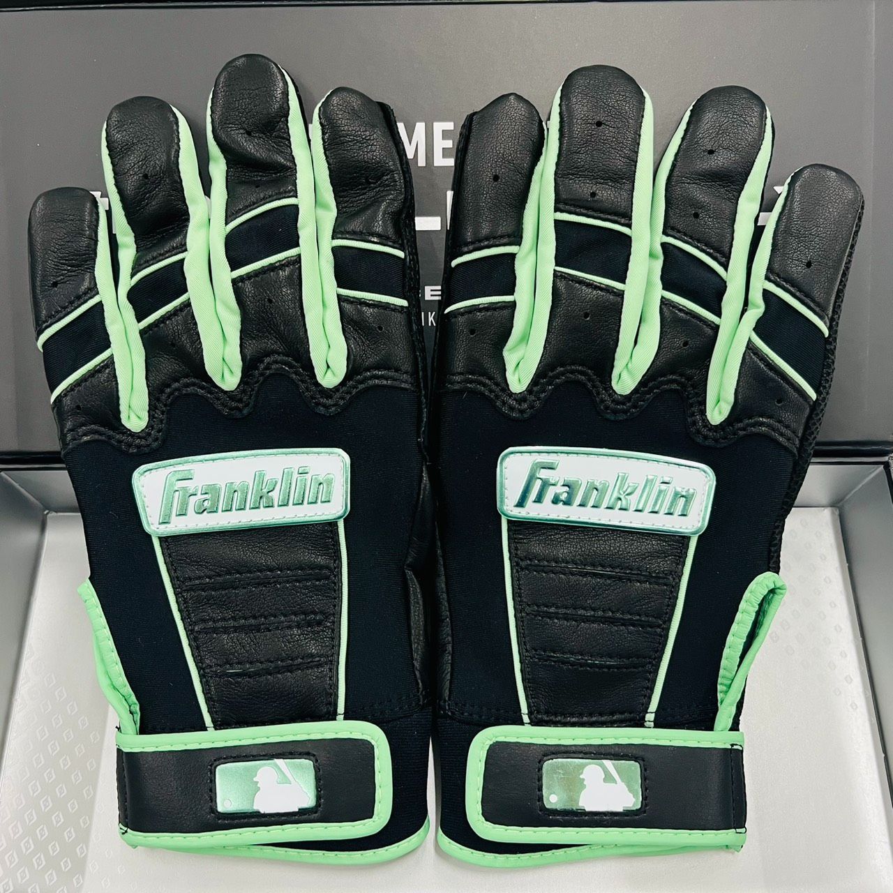 ミントがオシャレ Franklin フランクリン オリジナルオーダーモデル 6 バッティング手袋 バッティンググローブ 野球 ブラック ミント 当店