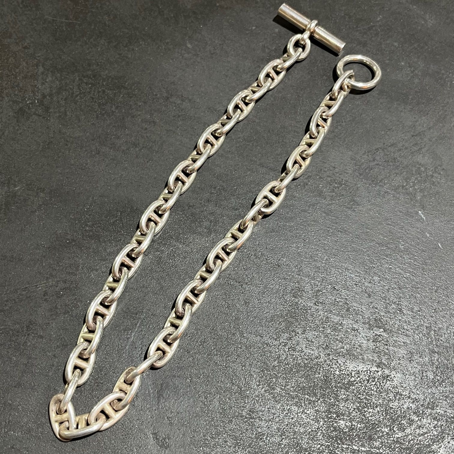 HERMES MM シェーヌダンクル ネックレス 35コマ エルメス マルジェラ期 