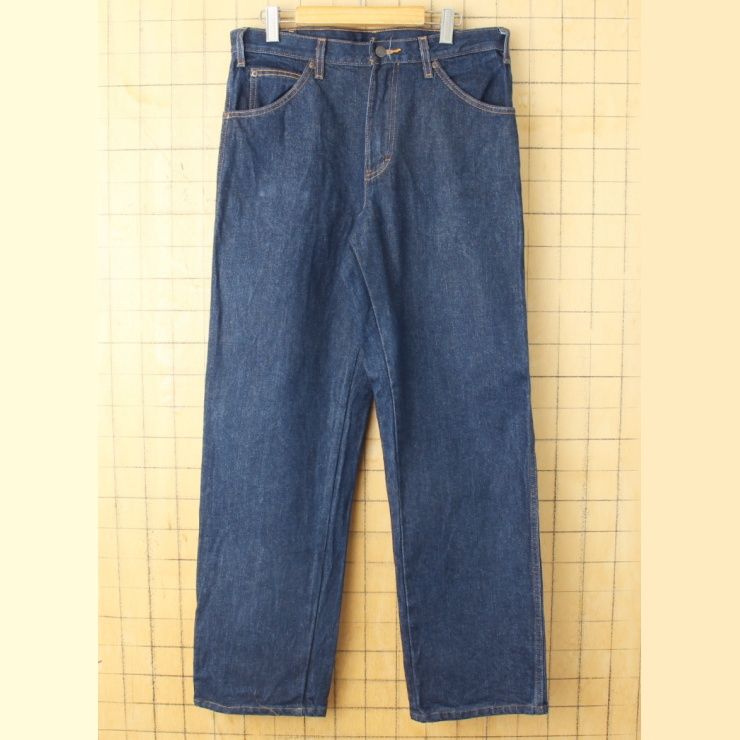 USA Dickiesディッキーズ デニムワークパンツ ブルー W32 ss84 - デニム