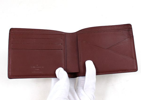 ルイヴィトン 二つ折り札入れ ポルトフォイユミュルティプル ブラウン  