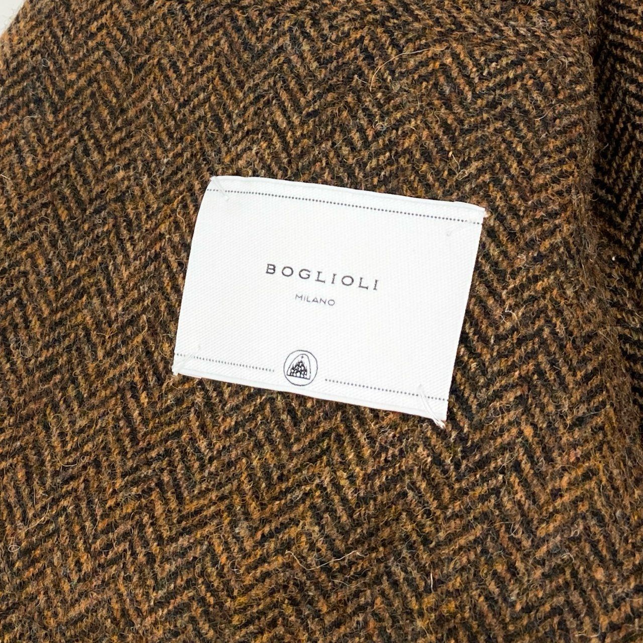 BOGLIOLI ボリオリ ツイードジャケット ジャケット 42 ブラウン 76g4 【美品】BOGLIOLI ボリオリ ヘリンボーン 3B ツイード