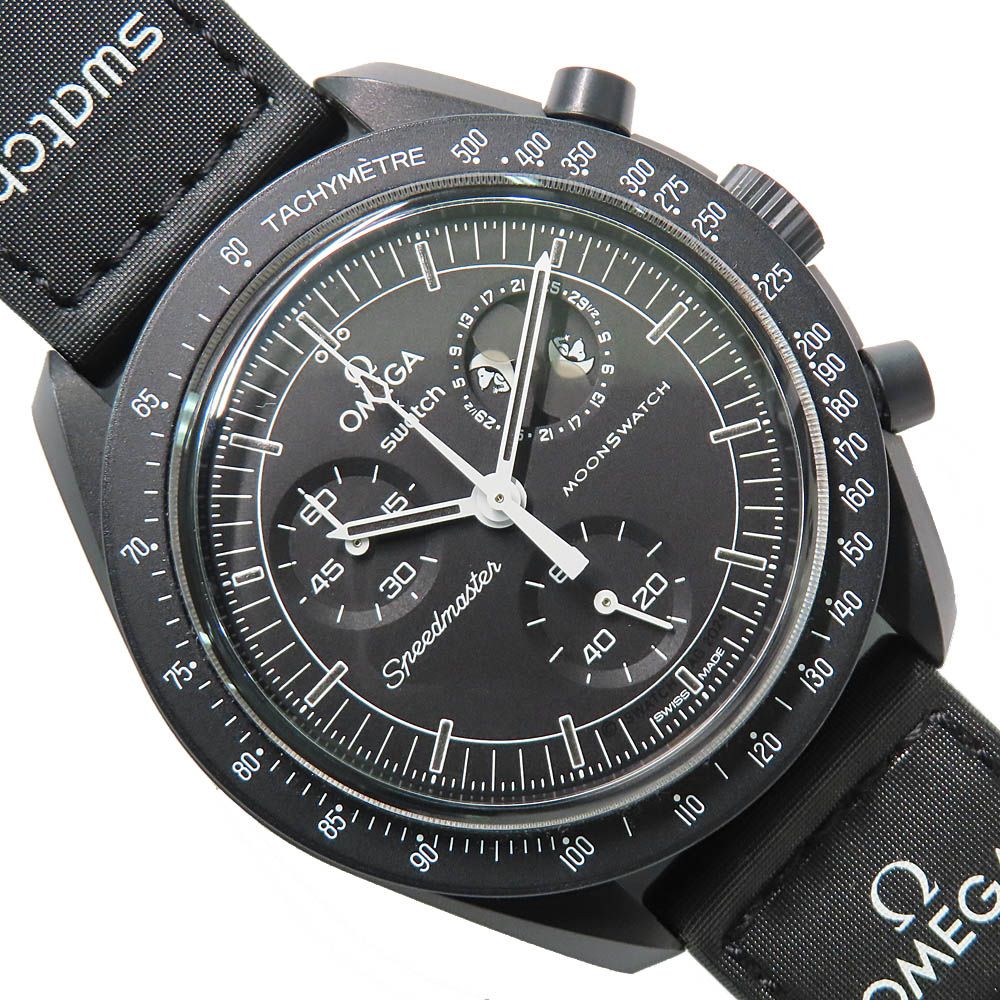 名古屋 オメガ×スウォッチ MISSION TO THE MOONPHASE SO33B700 スヌーピー バイオセラミック クォーツ