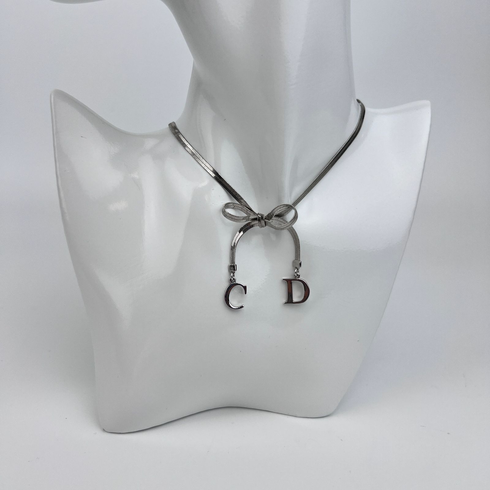 中古】Christian Dior クリスチャンディオール リボン CDロゴ