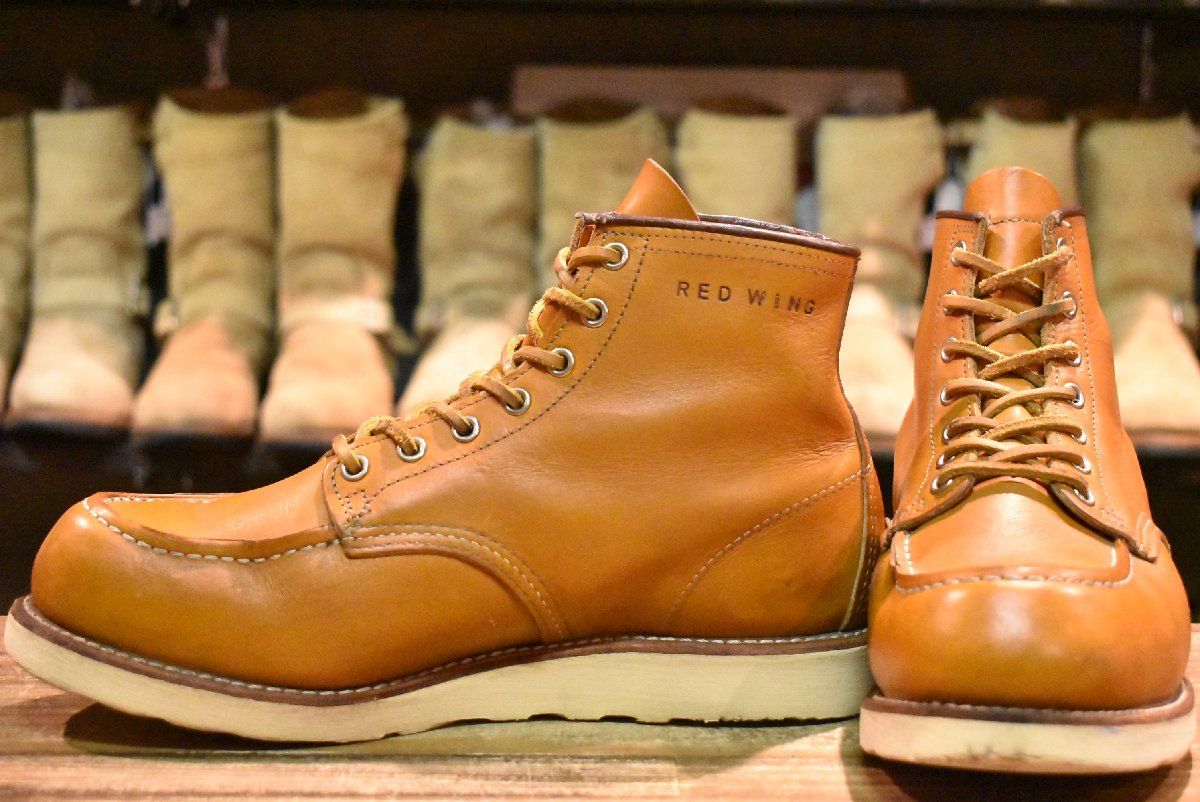 9E 14年 レッドウィング 9875 アイリッシュセッター ゴールドラセット モックトゥ レースアップ ブーツ redwing HOPESMORE FD202