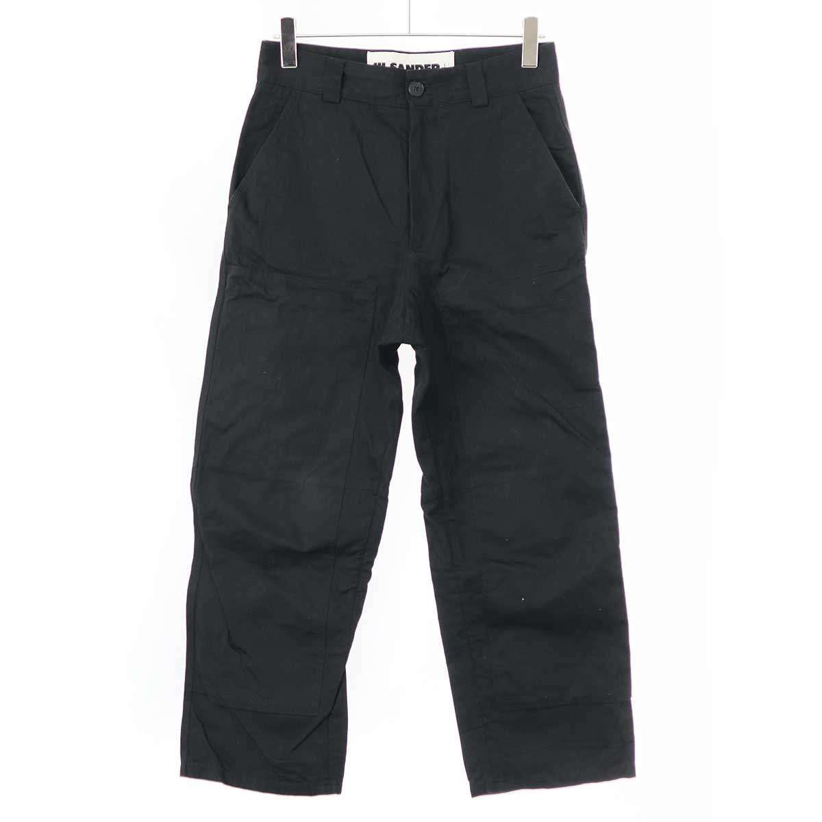 JIL SANDER＋ ジルサンダープラス 21SS コットントラウザーパンツ JPUS310105 ブラック 44 JIL SANDER＋ ジルサンダープラス 21SS コットントラウザーパンツ