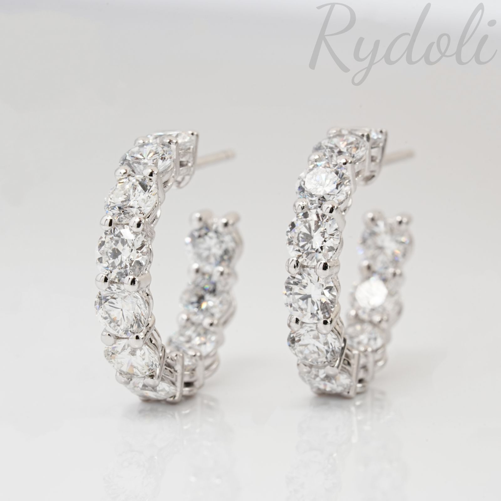 PT950 4.8ct オーダーメイド ダイヤピアス ラボグロウンダイヤ 誕生日記念日プレゼント 存在感抜群 人気アイテム 上品な輝き 毎日着けたくなる 華やか エレガント シンプル 合わせやすい 感 プラチナ製 大粒ダイヤ インサイドアウト フープピアス