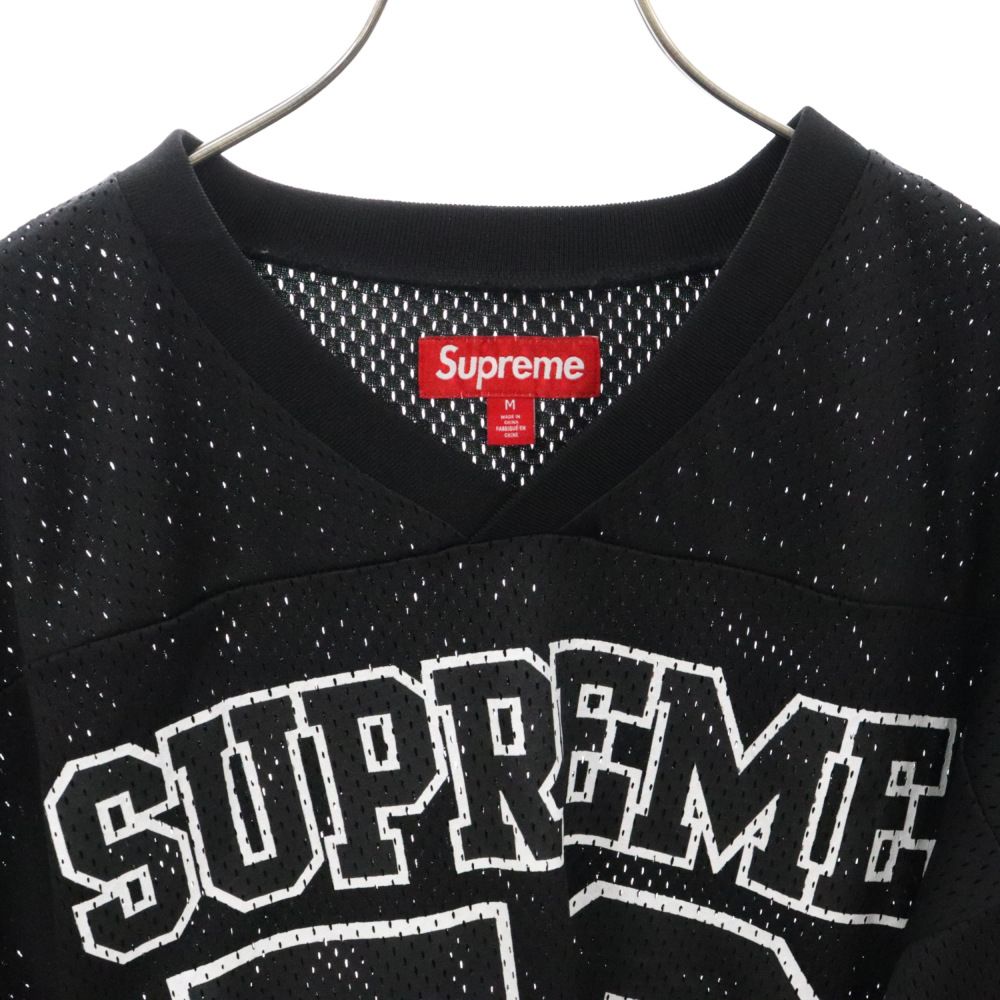 SUPREME (シュプリーム) 24SS Spiderweb Football Jersey スパイダーウェブ フットボール ジャージ  メッシュ半袖Tシャツ ブラック - メルカリ