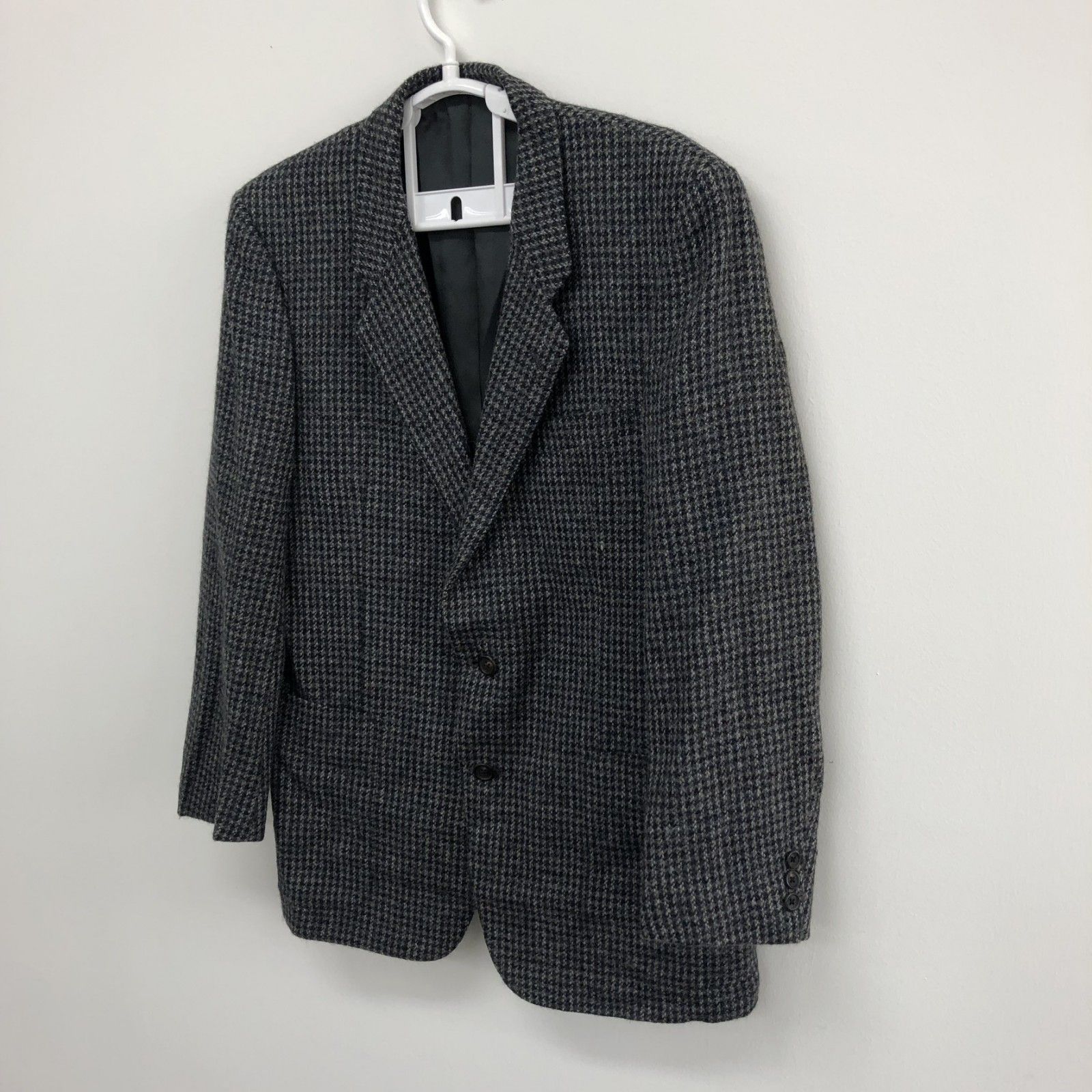 RALPH LAUREN アルパカ混 テーラードジャケット ギンガムチェック Alpaca】アルパカ グレー、白 テーラードジャケット チェック ウール