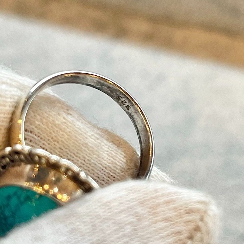 シルバーリング ターコイズ トルコ石 シルバー925 天然石 19号 シルバーリング ターコイズ トルコ石 シルバー925 天然石 19号