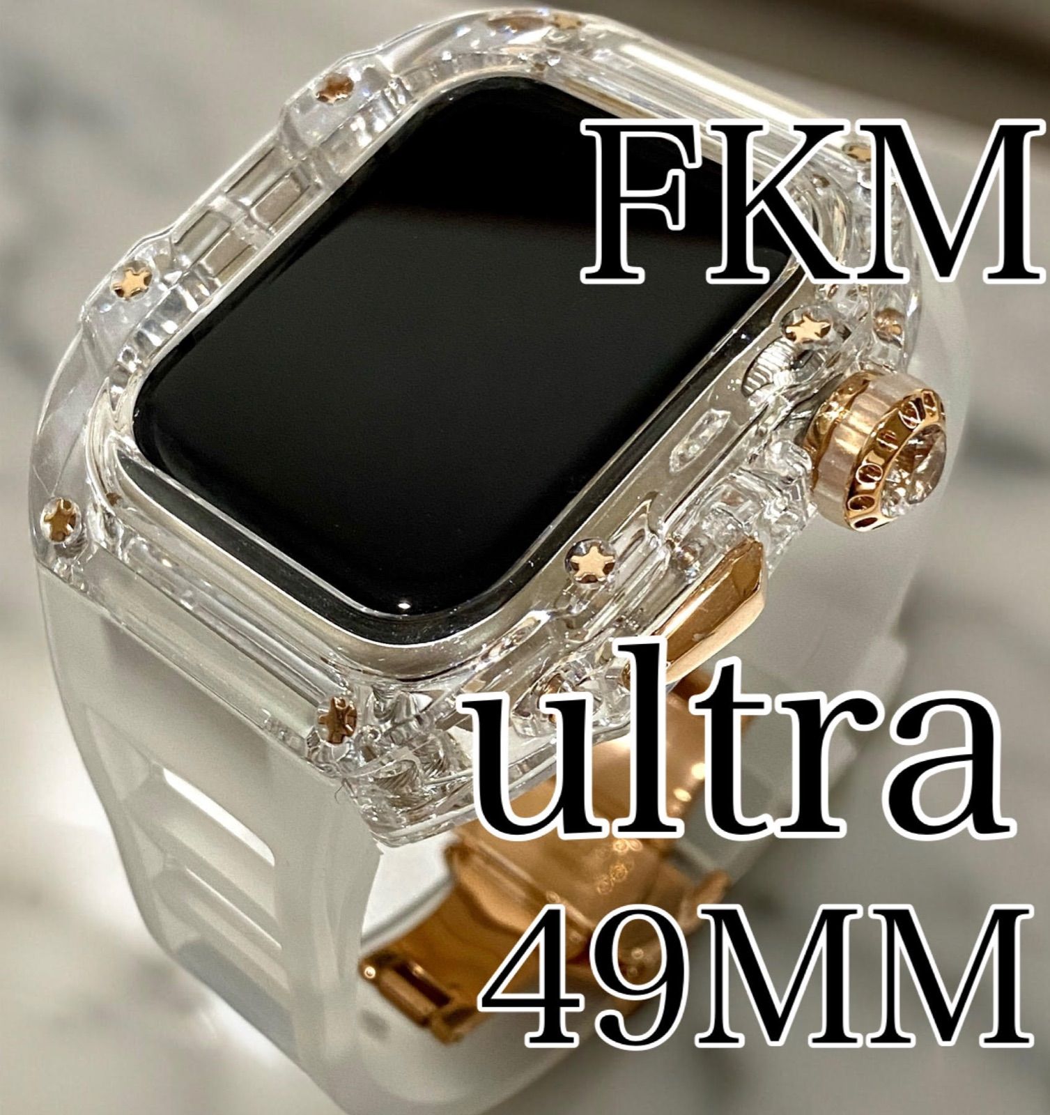 アップルウォッチバンド ラバーベルト カバー Apple Watch ケース 49mm ウルトラ スポーツ ケース 49ミリ ultra 2 21