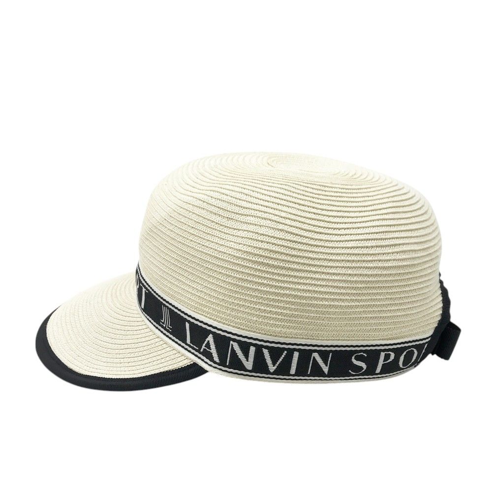 LANVIN SPORT ランバン スポール ストローキャップ ホワイト系 F