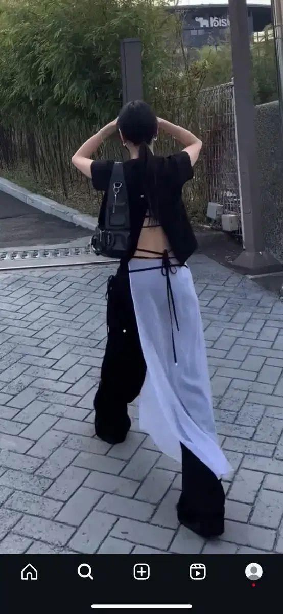 TREEMINGBIRD シースルーストラップ ラップパンツ
