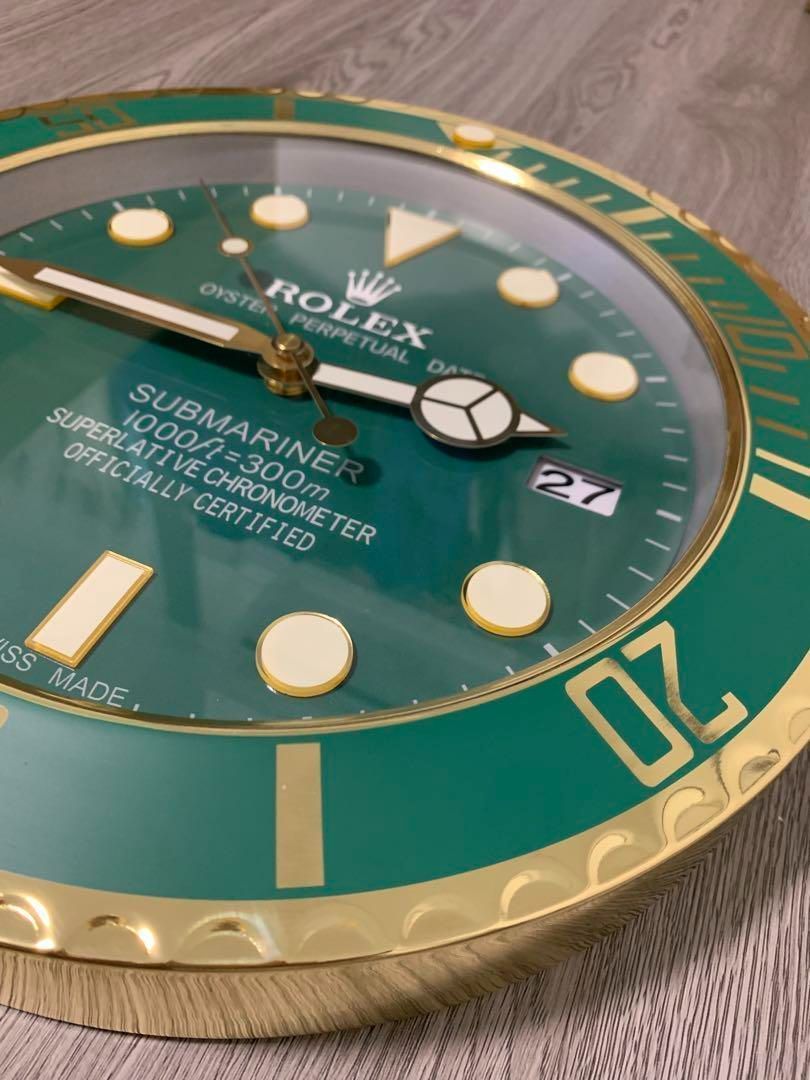 ロレックス ROLEX 掛け時計 サブマリーナグリーン-WTO輸入2