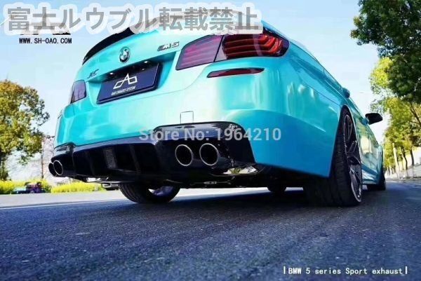 リアバンパー ディフューザー リアルカーボン LED BMW 5シリーズ F10 F11 M5 Mスポーツ 2011-2016 リア スポイラー カナードWP人気注目