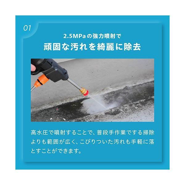 マジカルウォッシュ 超軽量コードレス高圧洗浄機
