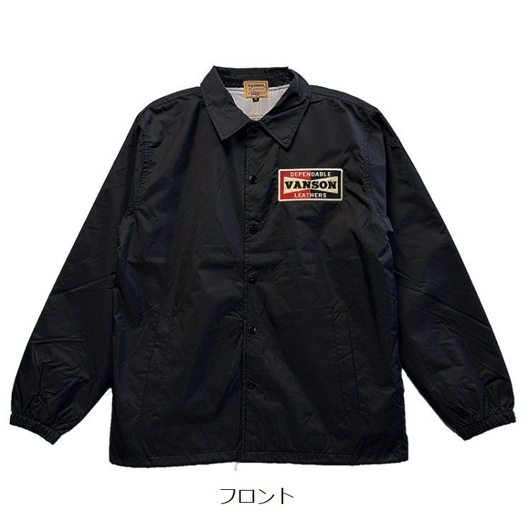 バンソン モーターサイクル コーチジャケット 884V343 ブラック Lサイズ vanson MOTORCYCLE COACH JACKET -  メルカリ