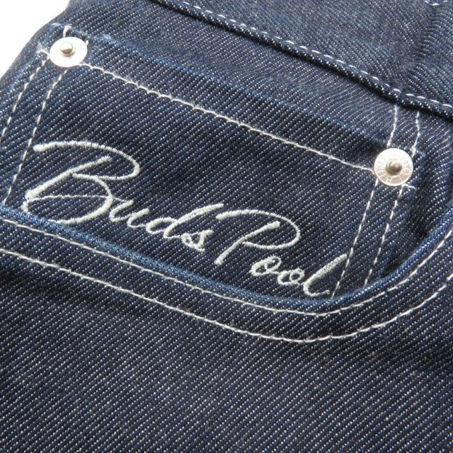 BUDSPOOL APHRODITEGANG LOGO DENIM PANTS INDIGO SIZE-XXL