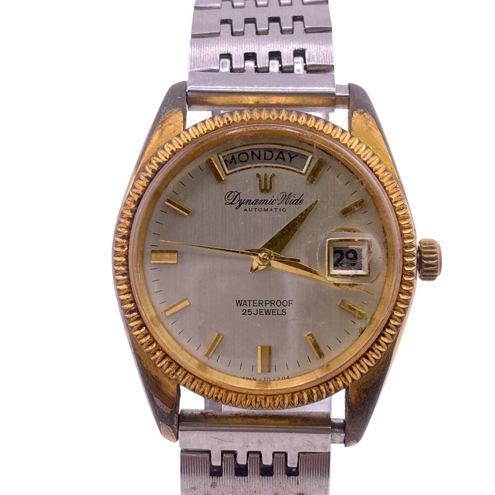 リコー RICOH 腕時計 自動巻 dynamic wide 稼働品 ゴールド