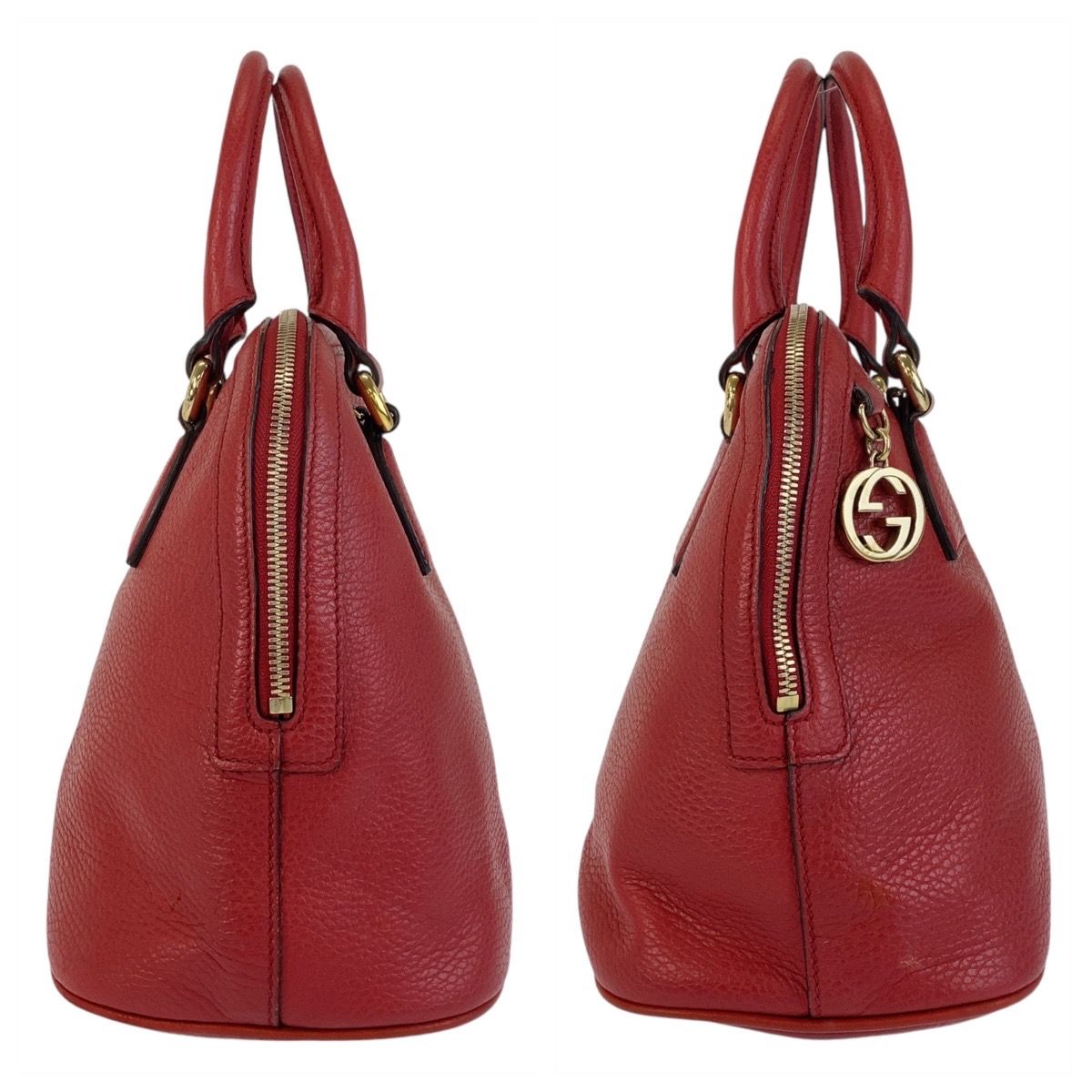 美品 GUCCI インターロッキング GGロゴ レッド GUCCI - グッチ GUCCI バッグ レディース ブランド インター