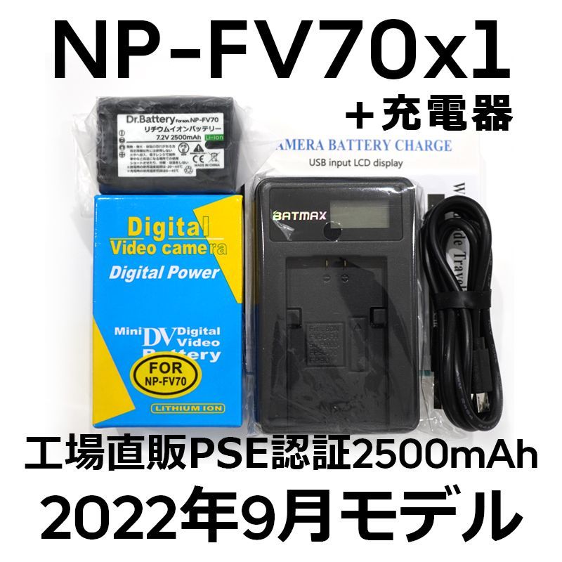 大人気商品 NP-FV70 互換バッテリー 2個+USB充電器セット 通販