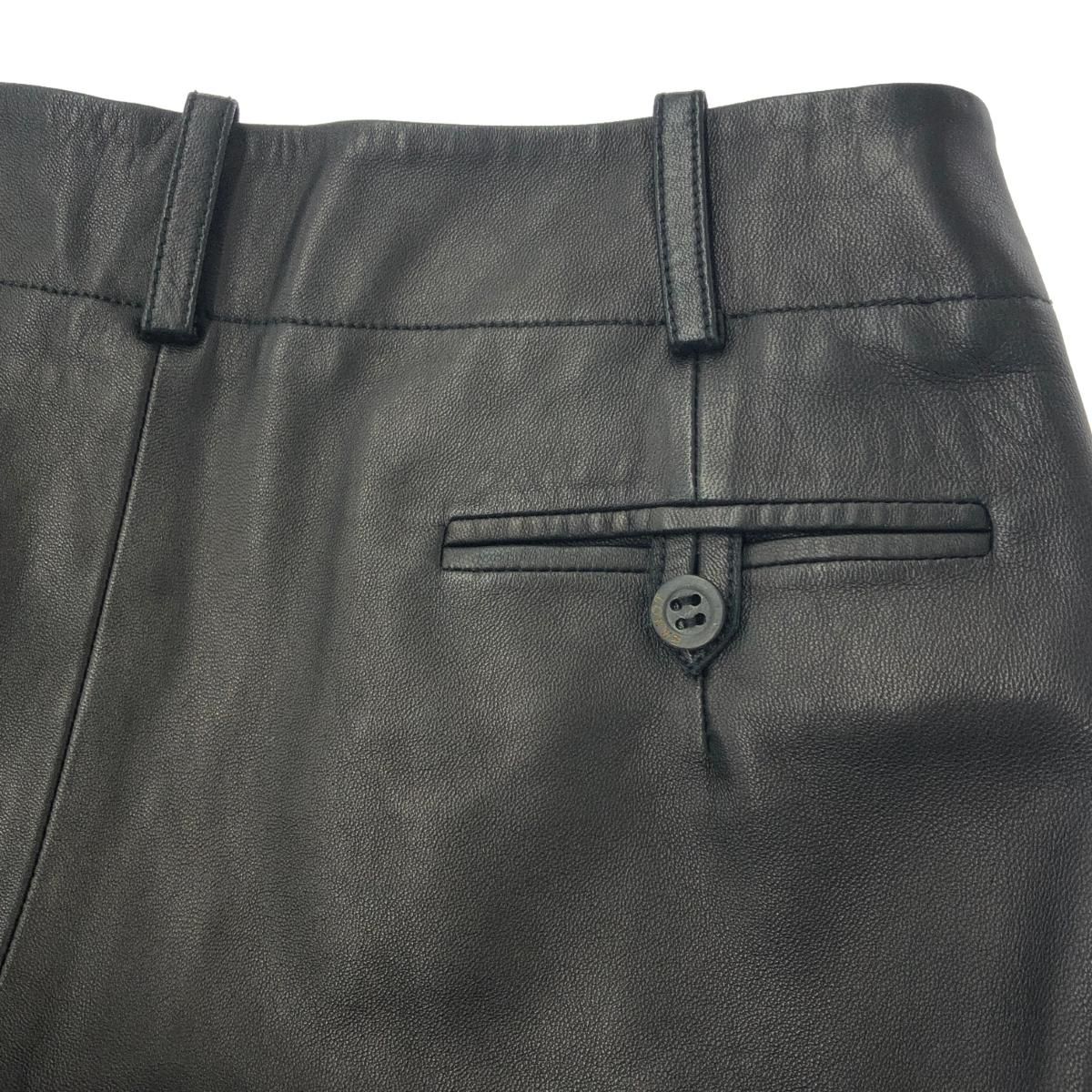 LOEWE ロエベ ヴィンテージ ナッパレザー レザーパンツ サイズ:42  ブラック 羊革 レディース 　241007001463 LOEWE ロエベ ヴィンテージ ナッパレザー レザーパンツ サイズ:42