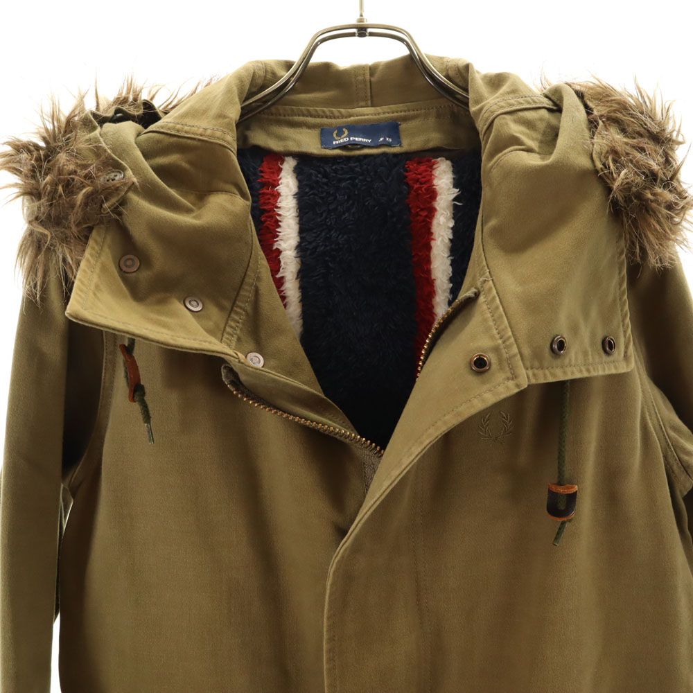フレッドペリー ライナー付 モッズコート XS カーキ FRED PERRY 2WAY
