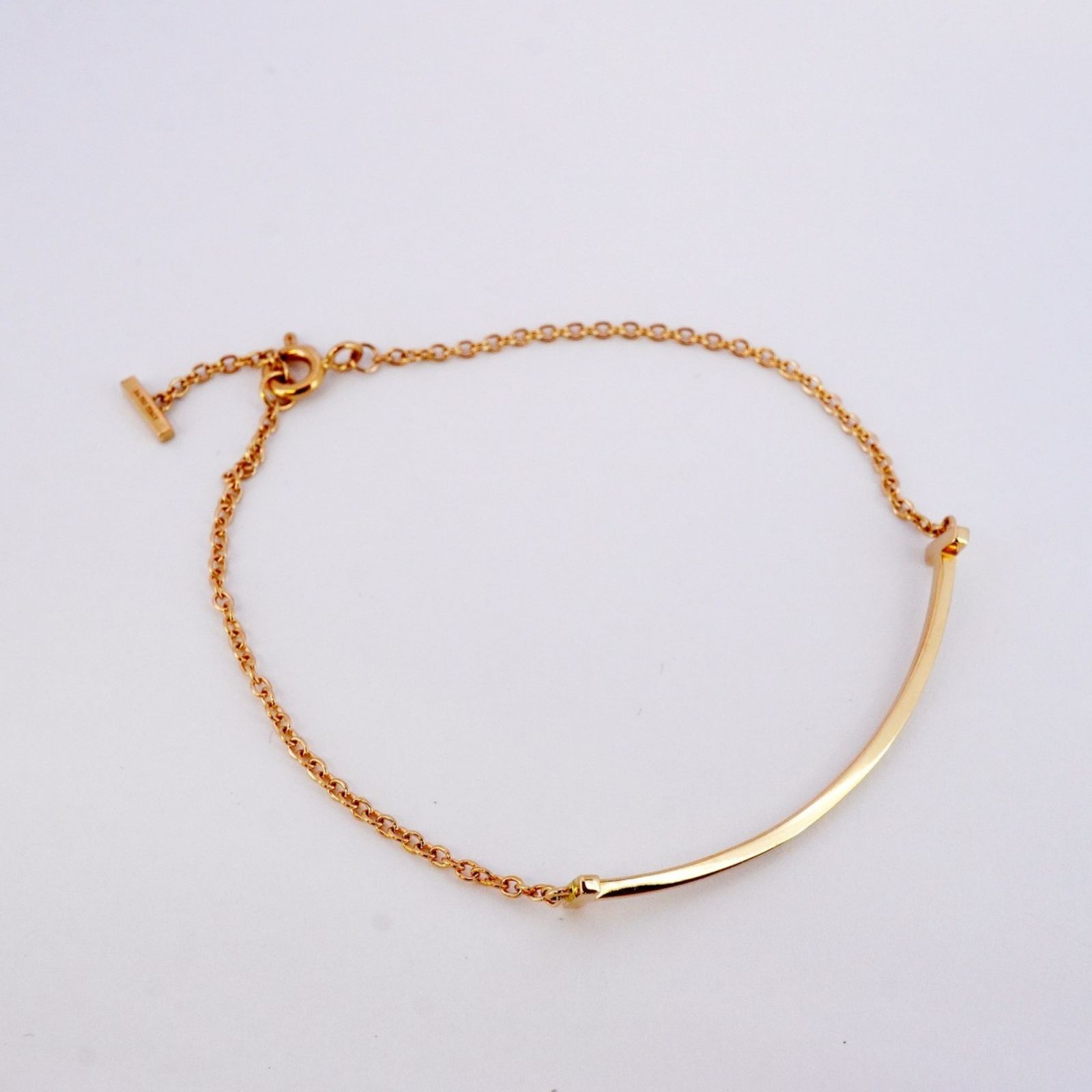 ティファニー Tiffany ティファニー ブレスレット Tスマイル スモール 18KPG ピンクゴールドレディース