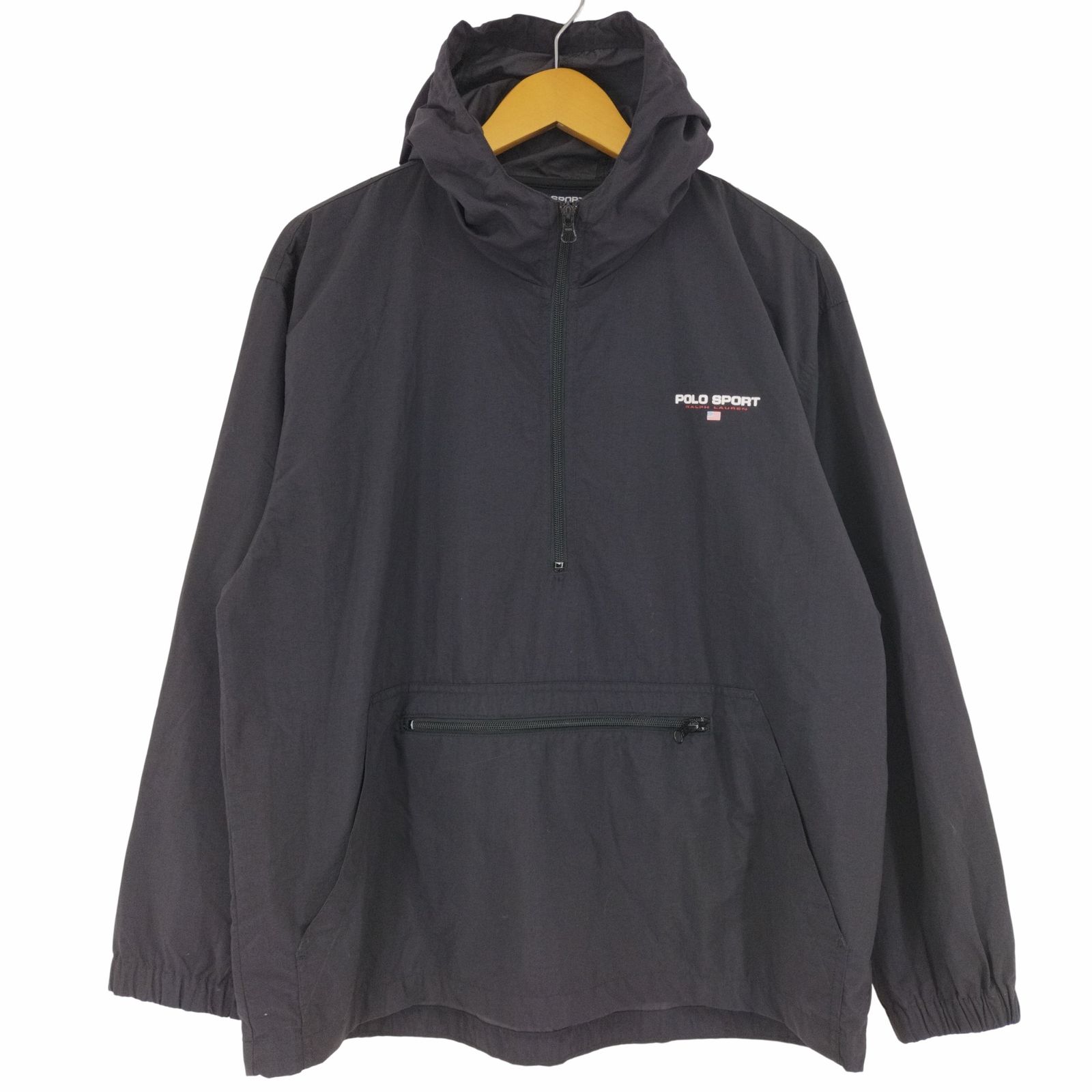 90's POLO by Ralph Lauren アノラックパーカー ハーフ 90年代 90s ポロラルフローレン 白 ホワイト ハーフジップ プル