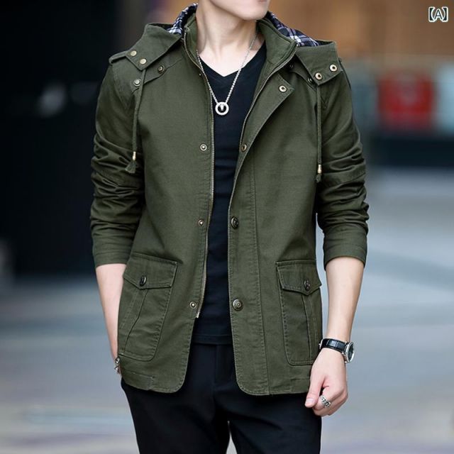 種類55 XL 2|E ジェネラルグリーン J27 秋 冬 コーデ メンズ 服 シンプル ファッション オシャレ 大人 かっこいい 大きいサイズ ストリート 紳士服 フード ジャケット アウター マルチ ポケット アウトドア カジュアル ミリタリー ワークウ
