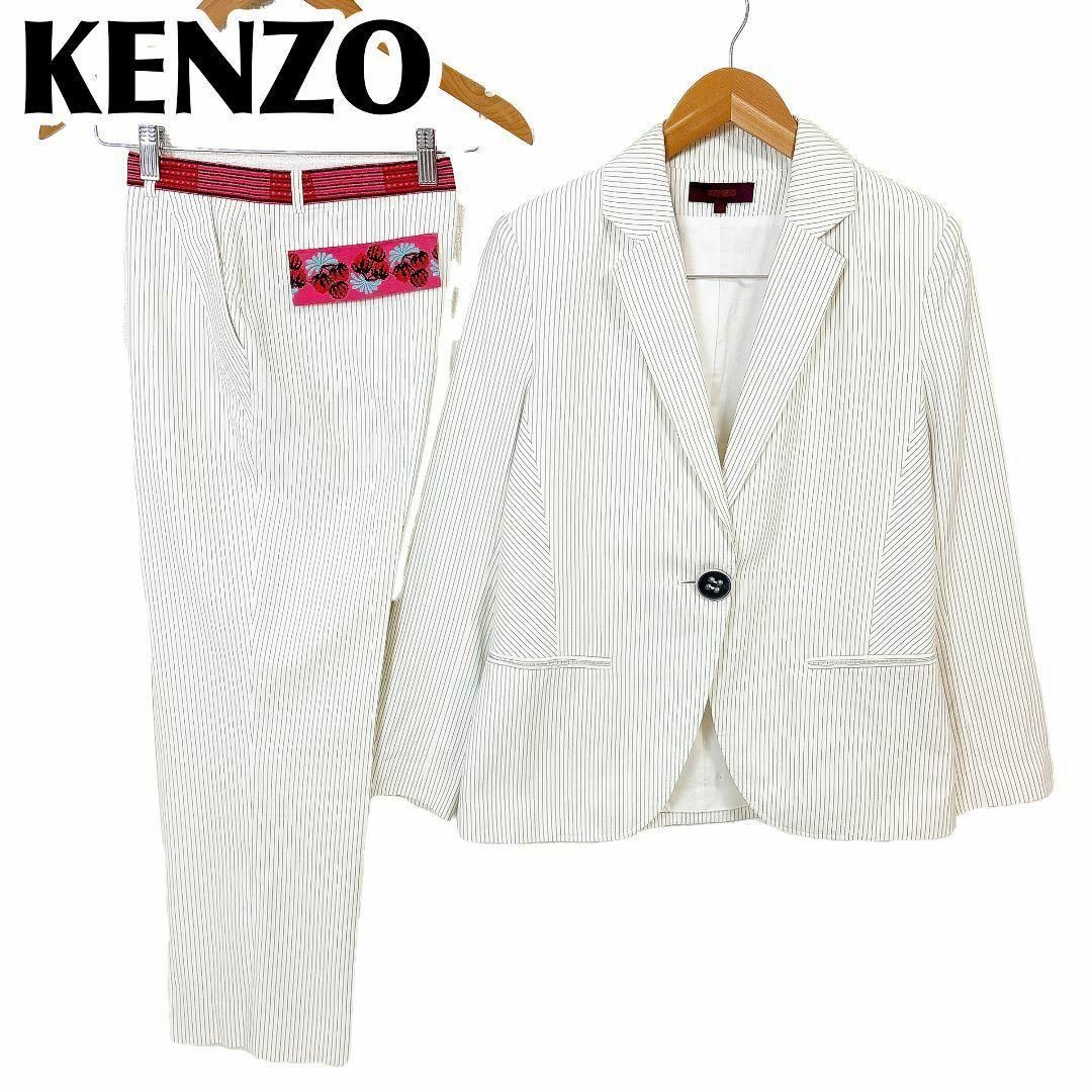 ケンゾー 刺繍パンツセットアップ 春夏 ワンボタン ジャケット40