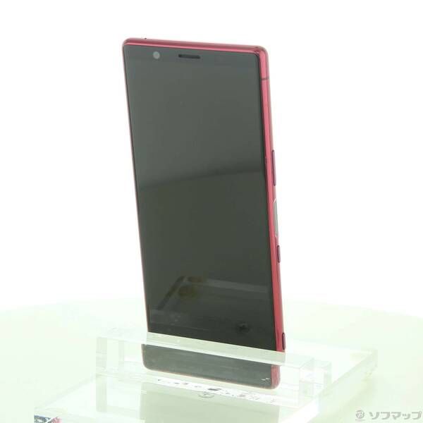 中古品〕 Xperia 5 64GB レッド SOV41 auロック解除SIMフリー