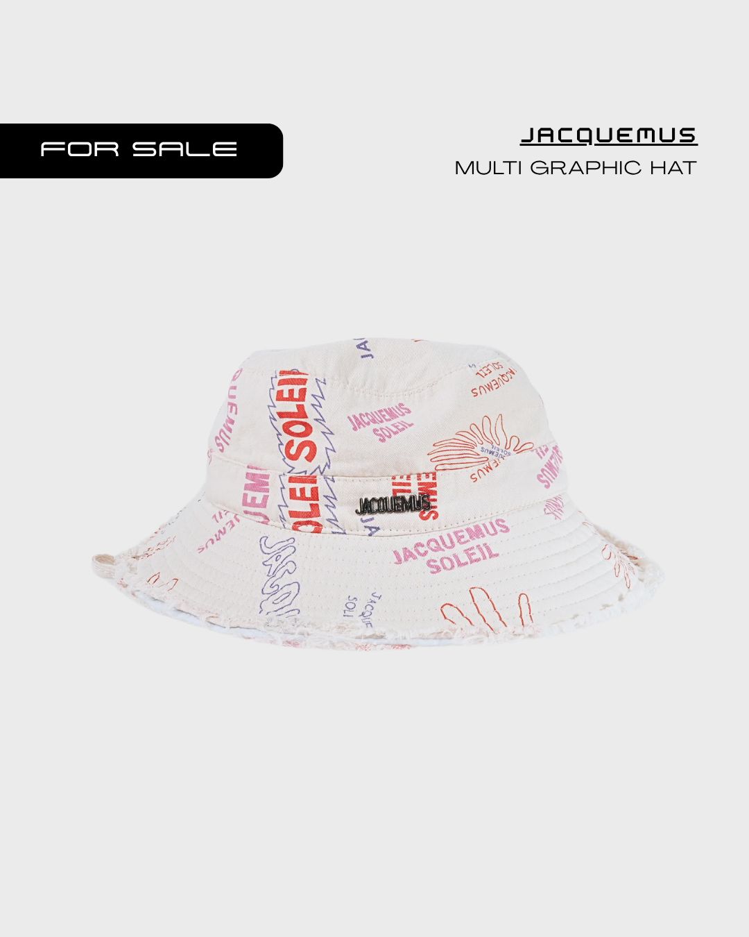 Jacquemus ジャックムス ホワイト マルチ グラフィックス 帽子