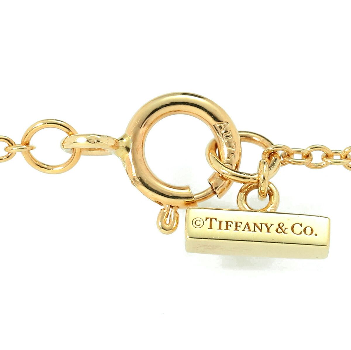 ティファニー T TWO サークル ネックレス オニキス ダイヤモンド K18  