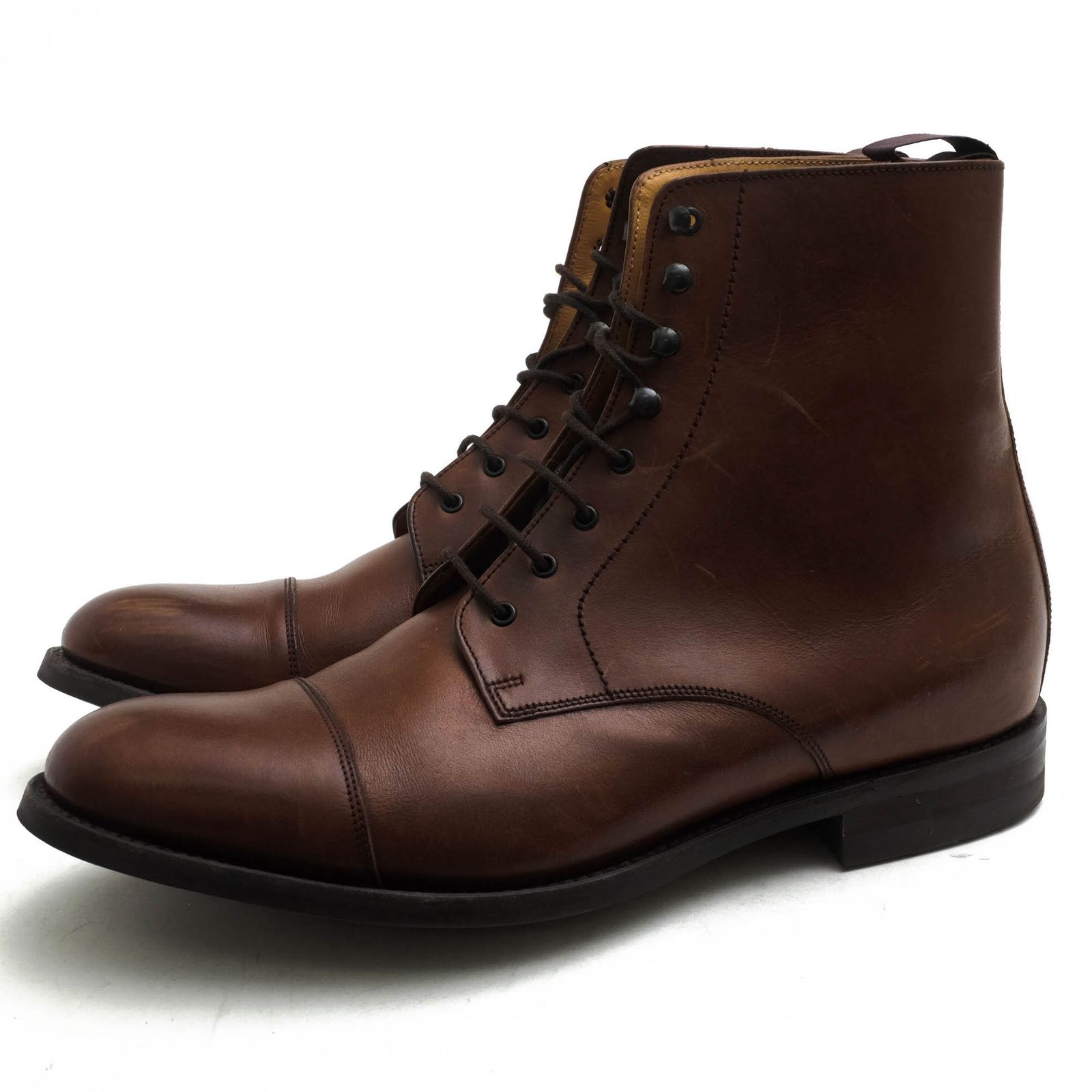 ロイドフットウェア／Lloyd Footwear レースアップブーツ シューズ 靴 メンズ 男性 男性用 レザー 革 本革 ブラウン 茶  3611/EW16 Walnut Burnish カントリーダービーブーツ ストレートチップ ダイナイ