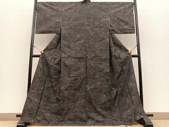 平和屋着物□本場大島紬 花車文 やまと誂製 正絹 逸品 BAAQ8876ow