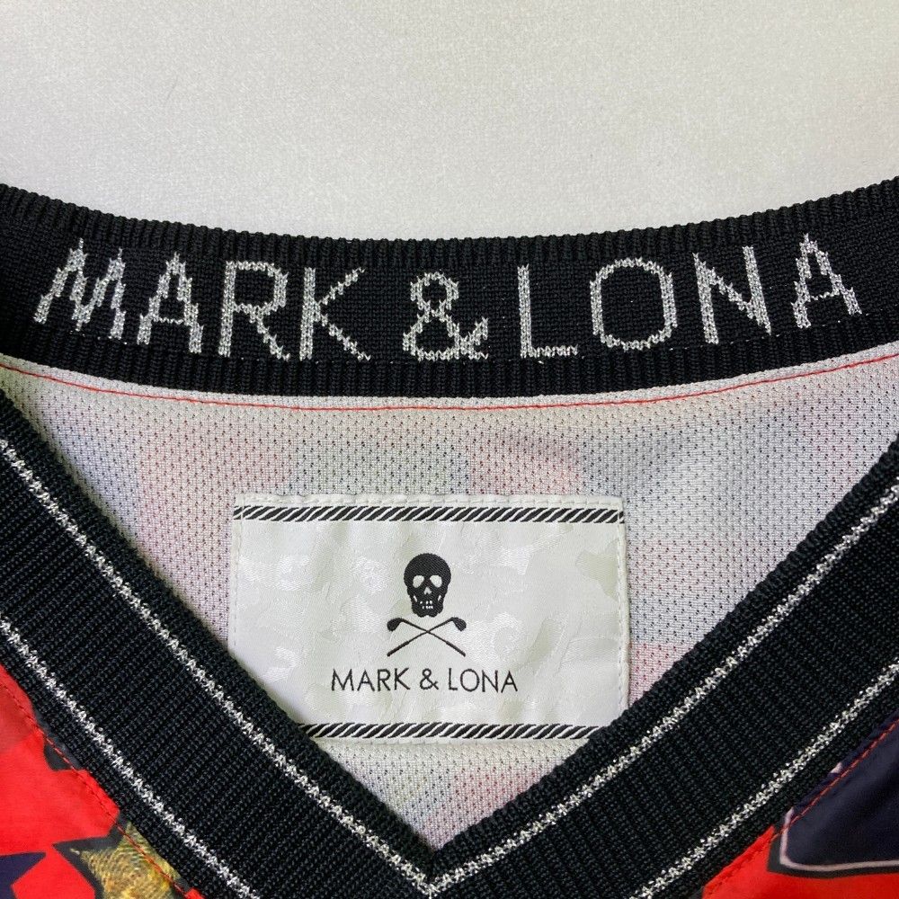 サイズ：M MARK&amp;LONA マークアンドロナ  長袖ブルゾン 総柄 レッド系 [240101284824] ゴルフウェア メンズ ストスト サイズ：M MARK&LONA マークアンドロナ 長袖ブルゾン 総柄