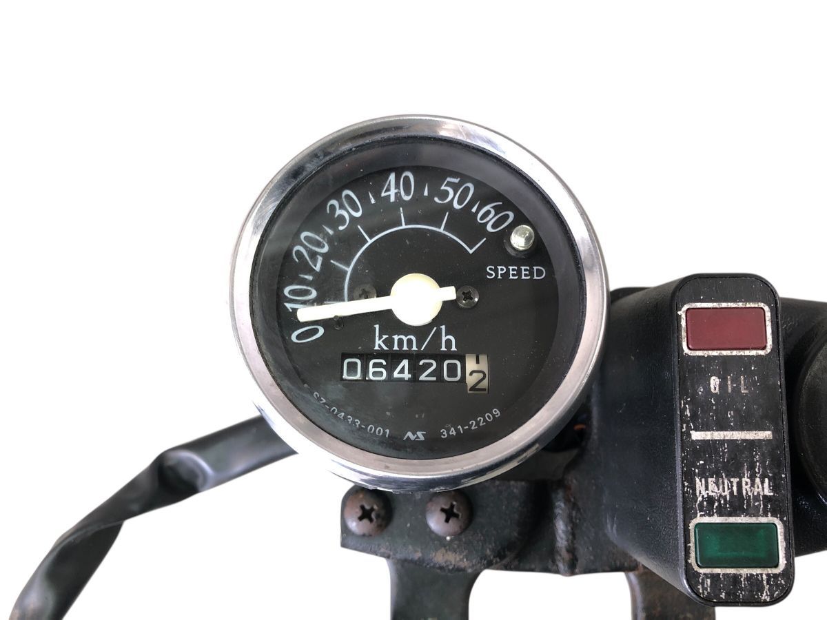 SUZUKI コレダスクランブラー50 LA13A スピードメーター インジケーター ステー セット レストア OHにも 2768-M6302