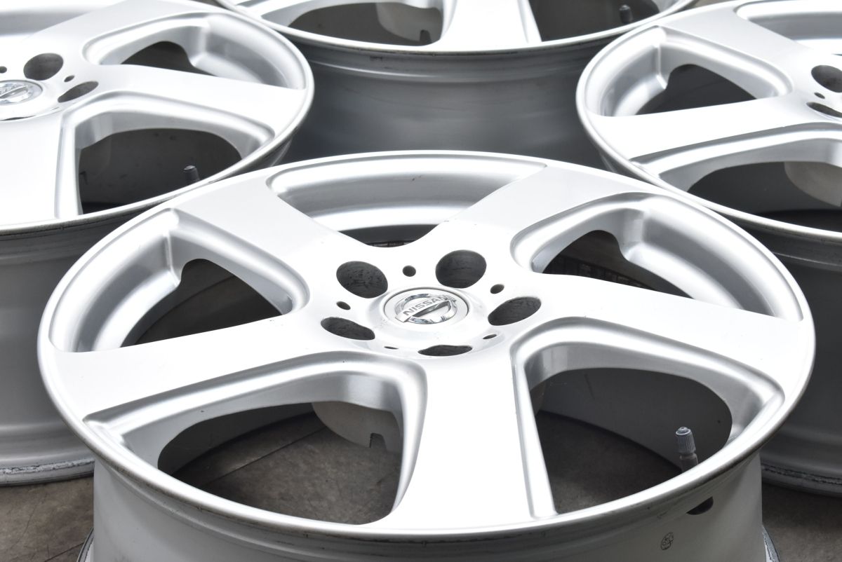 程度良好品 ニッサン 純正 18in 7.5J 45 PCD114.3 4本セット スカイライン セレナ エルグランド エクストレイル ジューク リーフ
