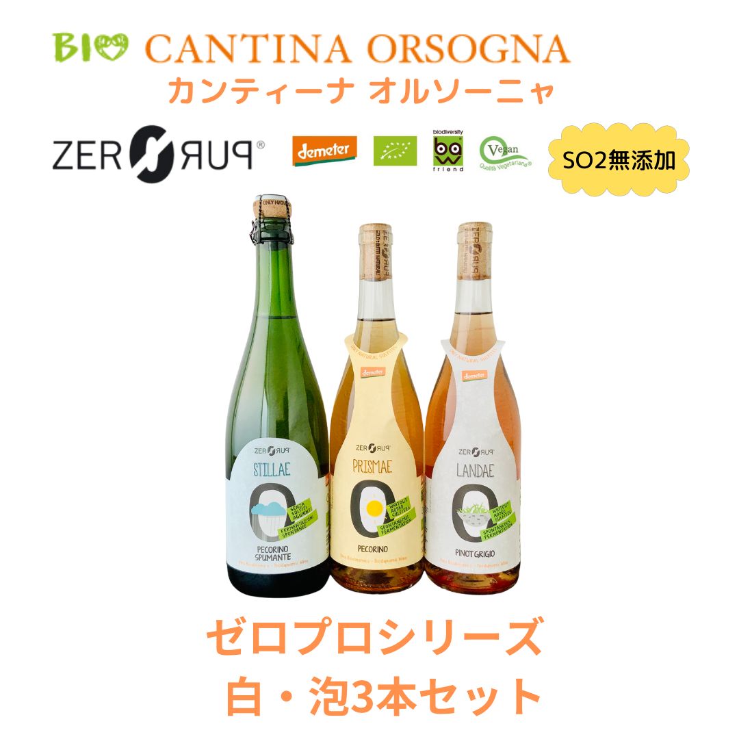 🇮🇹【CANTINA ORSOGNA 】ゼロプロシリーズ イタリアナチュラルワイン