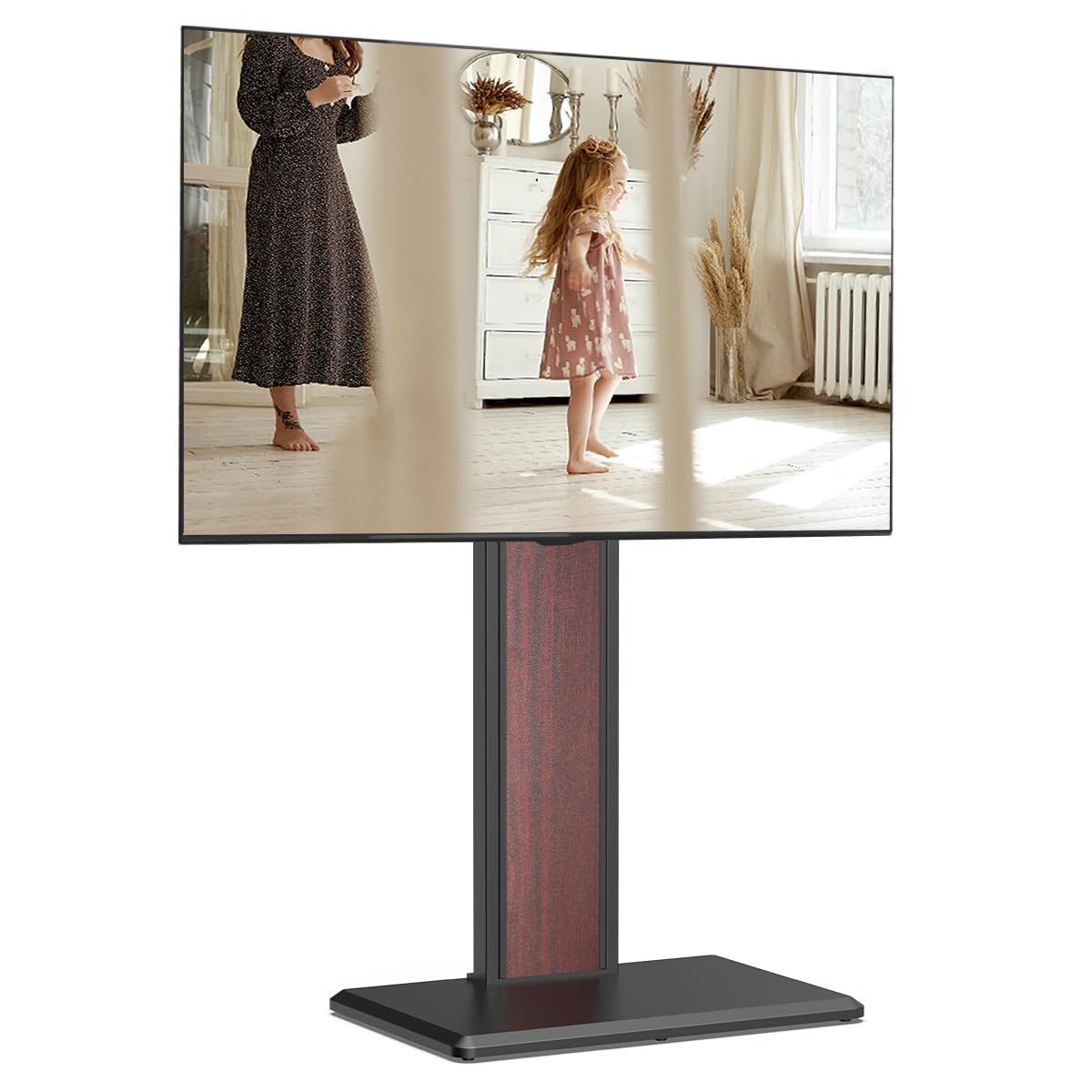 在庫セール 背面収納付 テレビ台 高さ角度調節 壁寄せ 耐荷重40kg 32-65インチテレビ対応 ブラック ロータイプ ウォールナット テレビスタンド 裏表両用 FITUEYES F02W1443L