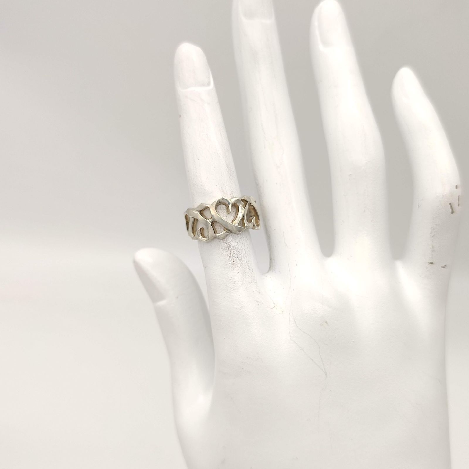 美品】TIFFANY ティファニー トリプルラビングハートリング