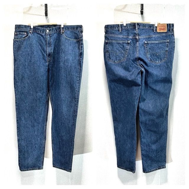 リーバイス560LEVI’Sデニムパンツ大バギーロゴワイドテーパード紺w44古着 リーバイス560LEVI'Sデニムパンツw44大きいサイズバギーパッチ