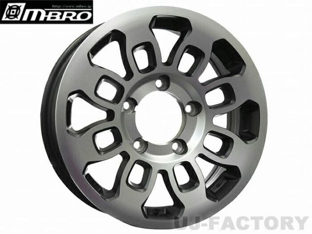 【送料無料！】MBRO マッドサンダー アルミホイール/ジムニー専用 マットブラック・ポリッシュ 4本セット5.5J×16インチ ＋20/PCD:139.7/5H　COLIN コーリン MUD THUNDER MBRO-MUD20655TMBP