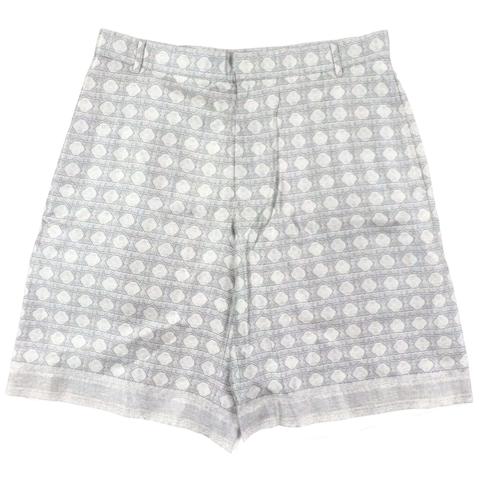 DIOR ディオール オム 013C121D6250 シルク カナージュモチーフ バミューダ ショートパンツ パンツ グレー 48 イタリア製 メンズ