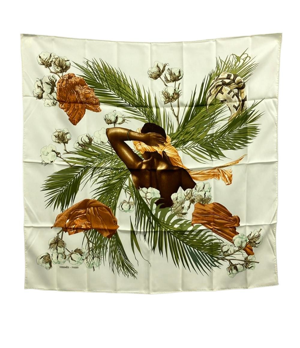 美品　HERMES　エルメス　カレ90《TURBANS DES REINES》 HERMES エルメス カレ90 「TURBANS DES REINES」 スカーフ