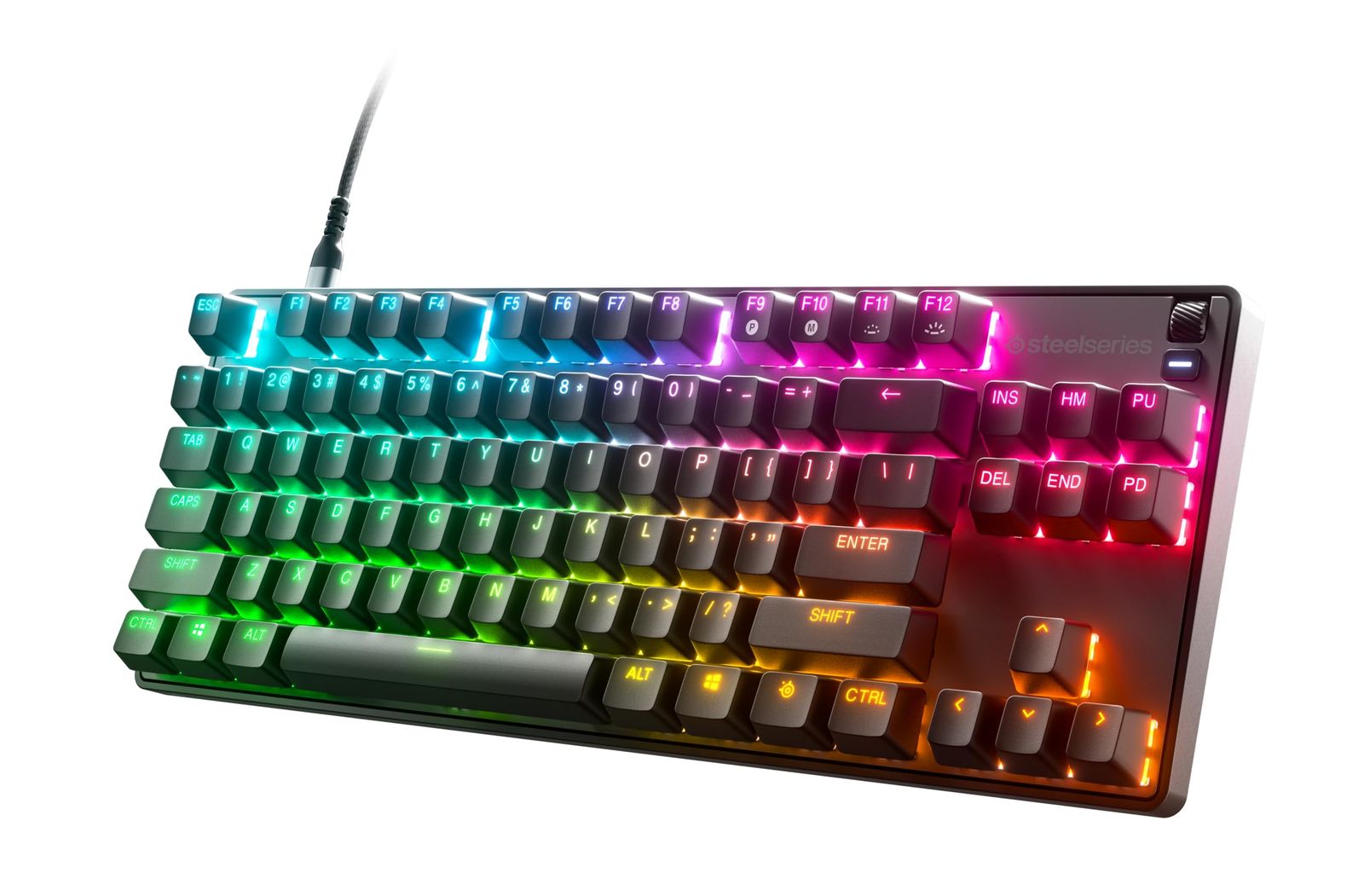 SteelSeries ゲーミングキーボード テンキーレス Apex 9 TKL JP 有線 日本語配列 レスポンスタイム0.2ms 搭載 アクチュエーションポイント1.0mm設定可能 OptiPoint光学スイッチ 高耐久 64852 ブラッ [日本