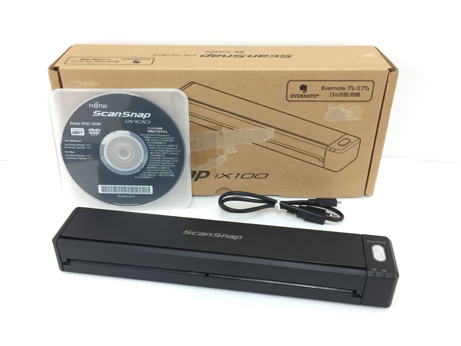 FUJITSU 富士通 スキャンスナップ ScanSnap iX100 FI-IX100A モバイルスキャナー 動作品
