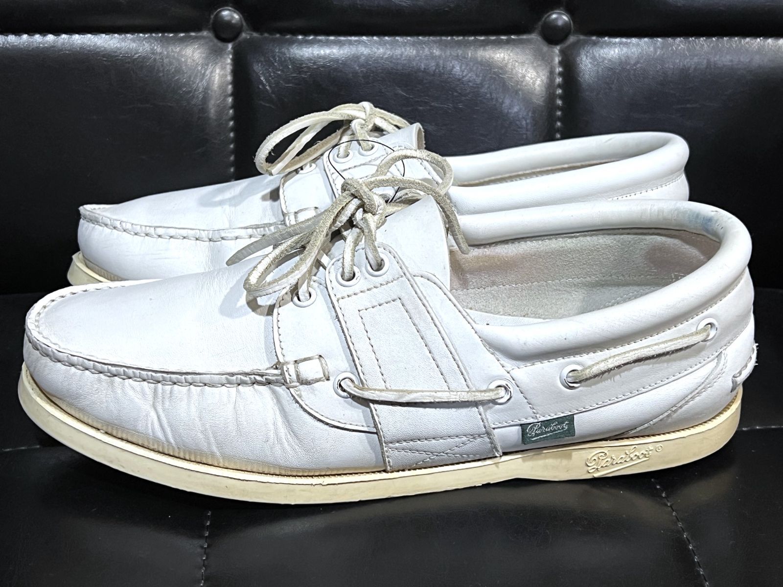 Paraboot 白 レザー デッキシューズ Paraboot パラブーツ 通販｜ドマング デッキシューズ：オール