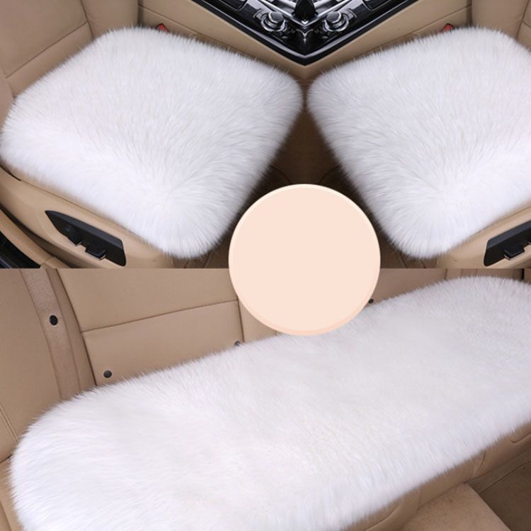 車用 座布団 3枚セット クッション ファー カーシート ふわふわ  