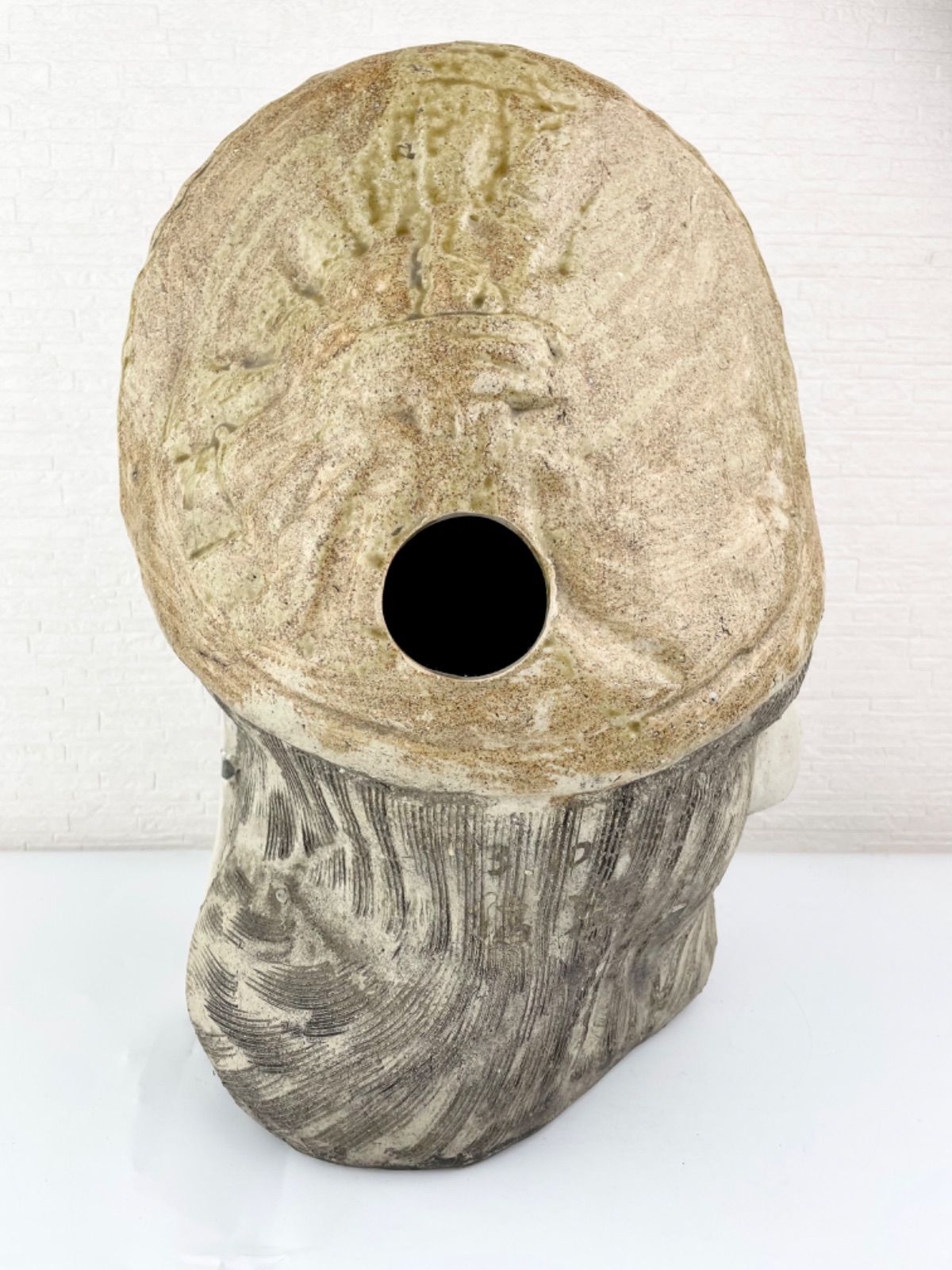 白狸 狸庵 狸 白たぬき 置物 信楽焼 商売繁盛 開運 陶器和風
